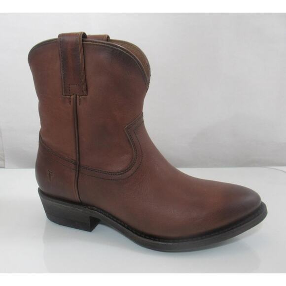 Women's Frye Billy Short Western Booties Pull On Ankle Boots Redwood Size 7.5 - Picture 3 of 9